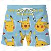 Летние пляжные шорты Psyduck 2026 Pokemon Мультяшные Быстросохнущие Board Shorts Милый принт с уткой Повседневные праздничные брюки для мужчин женщин Спорт