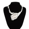 Personalised Irregular Geometric Necklace Set Exaggerated Feeling Pleated Alloy Necklace