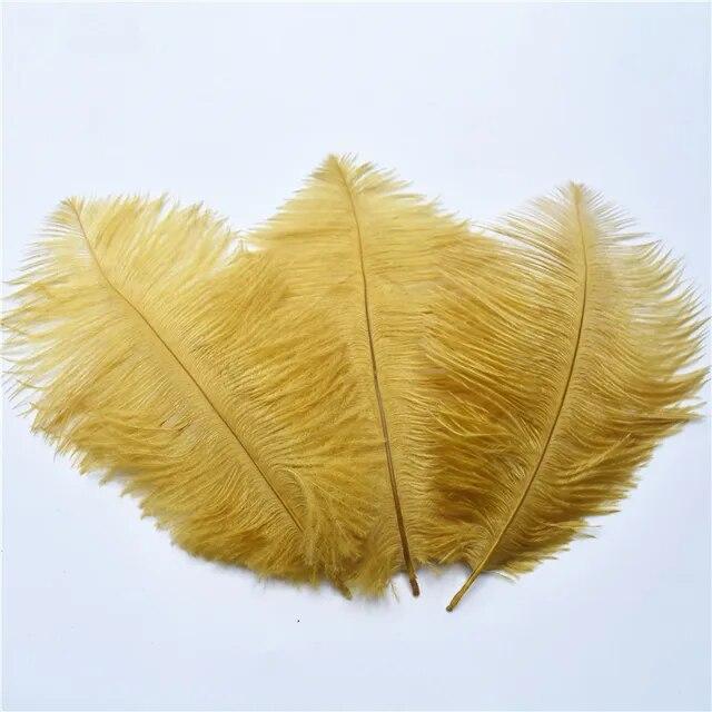 20 шт./лот, цветные страусиные перья для украшения, 15-40 см, белые перья для поделок, декор из перьев, рукоделие, свадебные аксессуары