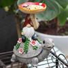 Cute Solar Turtle Lamp Garden Gnome Bird Feeder 300mA Resin Creative Succulent Turtle Courtyard Light For Family Gatherings