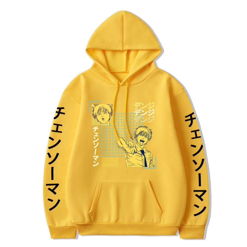 Oma Riman Chainsaw Man Chainsaw Man Print Casual Hooded Sweater