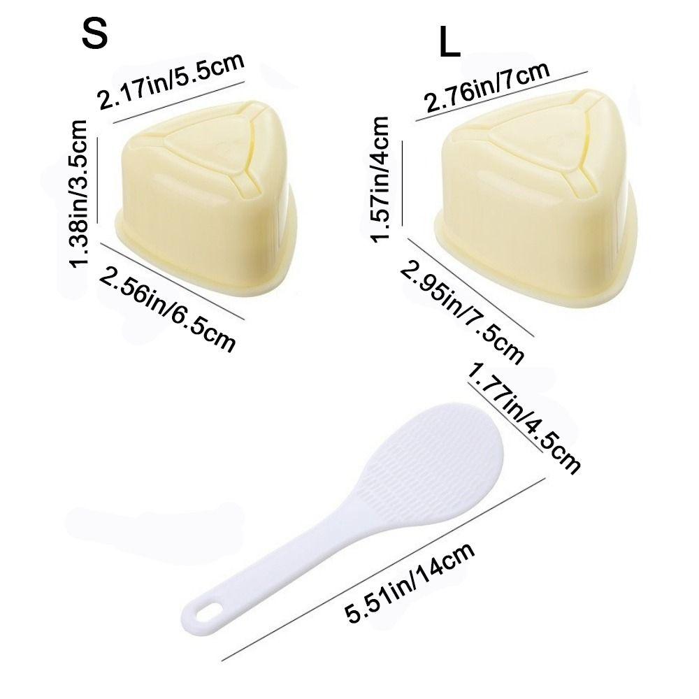 3Pcs/Set Triangular DIY Sushi Mold Press Onigiri Rice Ball Set Practical Baby Rice Molds  for Home