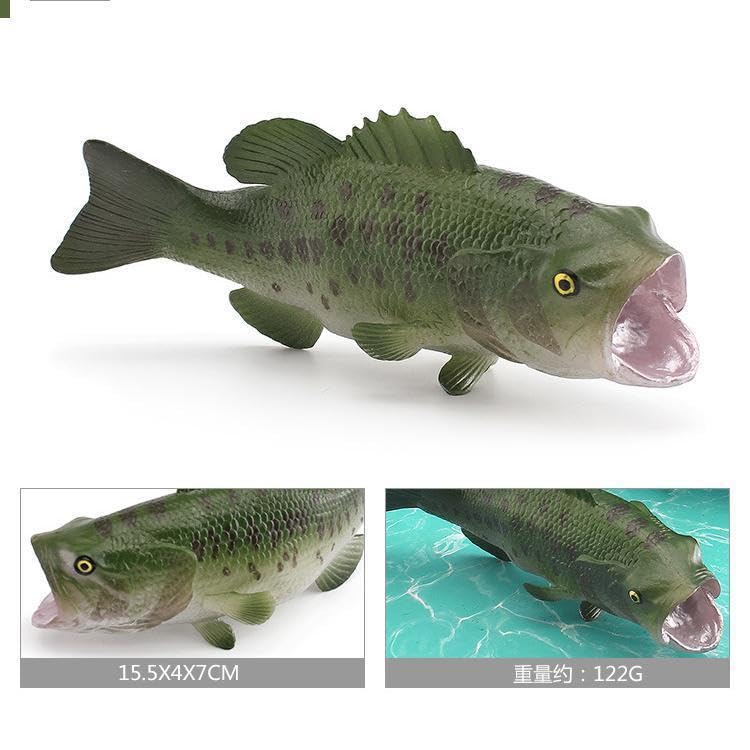 [Nekogamiyama] Black Bass, Largemouth Bass, River Fish, Lake Fish, Figurine Model, Miniature Ornament, Interior Decor, Collectible Model