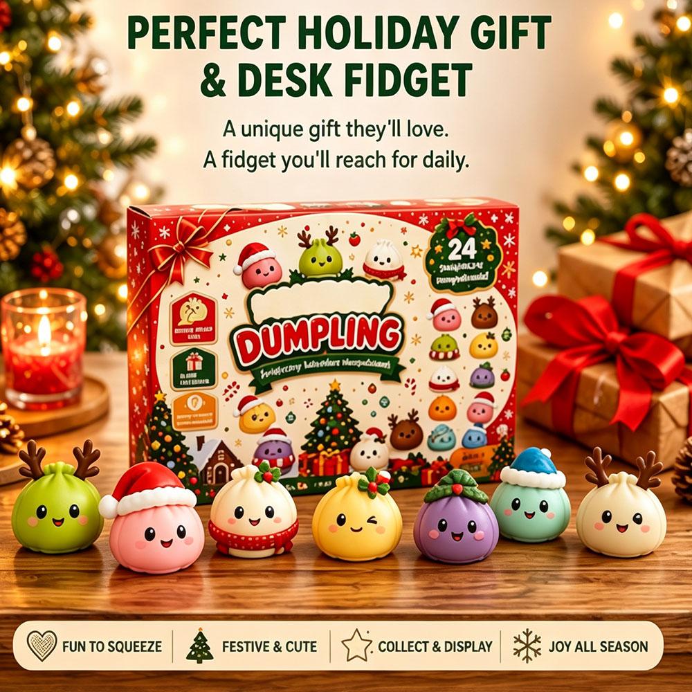 Christmas Squishy Advent Calendar 2026, 24 Days Fidget Countdown Calendar Surprises Sensory Fidget Christmas Party Favors Gift