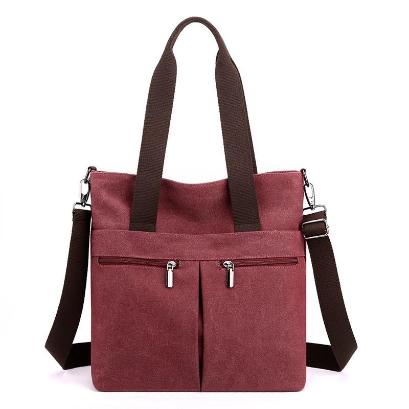 Сумка на одно плечо, женская сумка, трендовая, простая модная корейская версия, большая вместительная ручная холщовая сумка через плечо