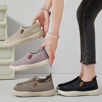 Обувь женская весенняя новинка Flying Weave дышащая не вонючая повседневная обувь кроссовки с мягкой подошвой сетчатая дышащая женская обувь