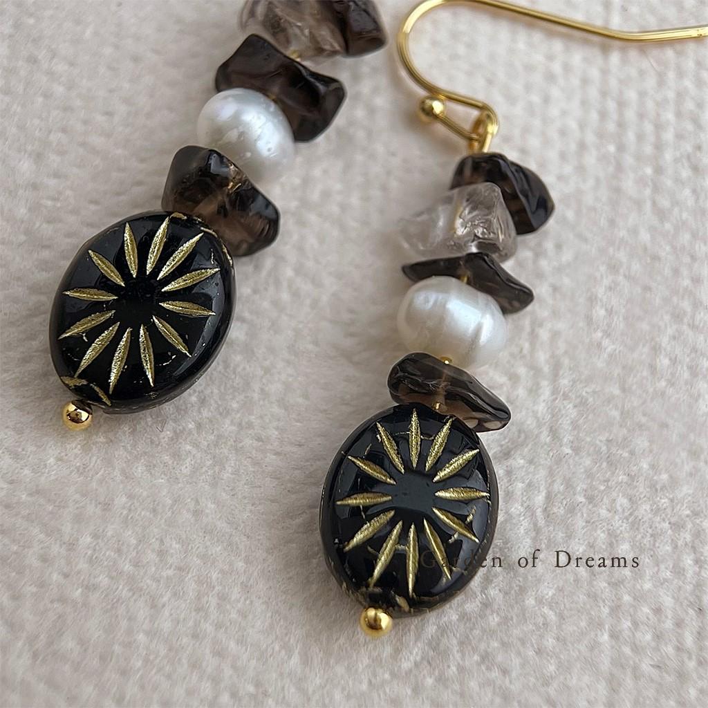 Винтажные серьги-пусеты с пресноводным жемчугом и кристаллами для женщин