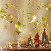 Ramadan Gold Silver Star Moon Lantern Hanging Streamer Garland Eid Mubarak Home Decoration 2025 Muslim Islamic Party Supplies