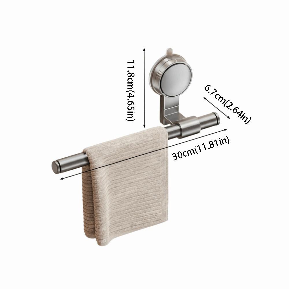 Cream Style No-Drill Towel Bar Punch-free Removable Towel Rack New Suction Cup Towel Rack Kitchen