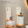 Adjustable Shower Rack Wall Mounted Body Wash Storage Rack Portable Shampoo Bottle Holder