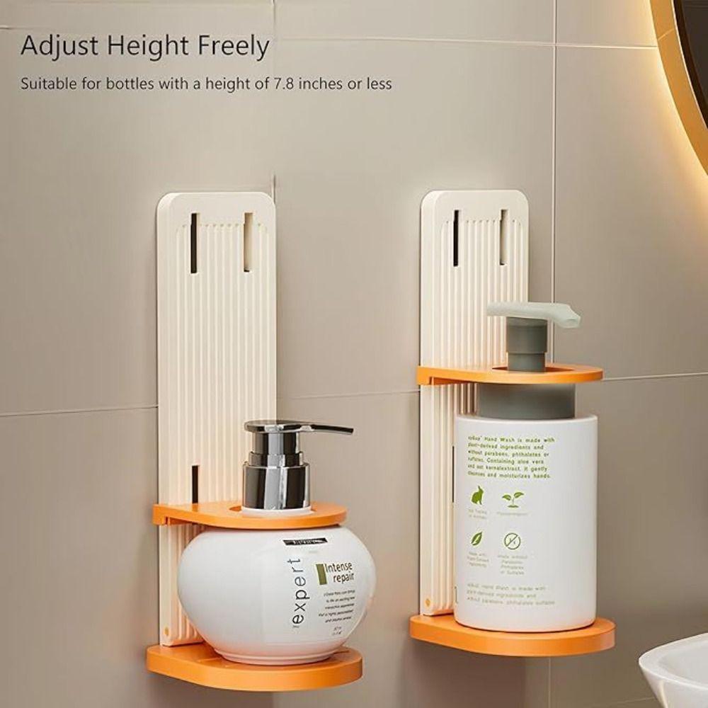 Adjustable Shower Rack Wall Mounted Body Wash Storage Rack Portable Shampoo Bottle Holder