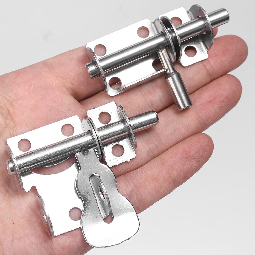 Stainless Steel Door Bolt Solid Sliding Bolts Latch Hasp Hardware Gate Safety Toilet Garden Gate Shed Door Lock Latch Buckle