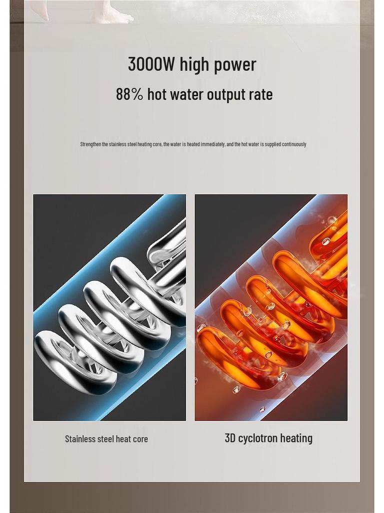 Мини Настенный Мгновенный Проточный Водонагреватель для Душа с Постоянной Температурой