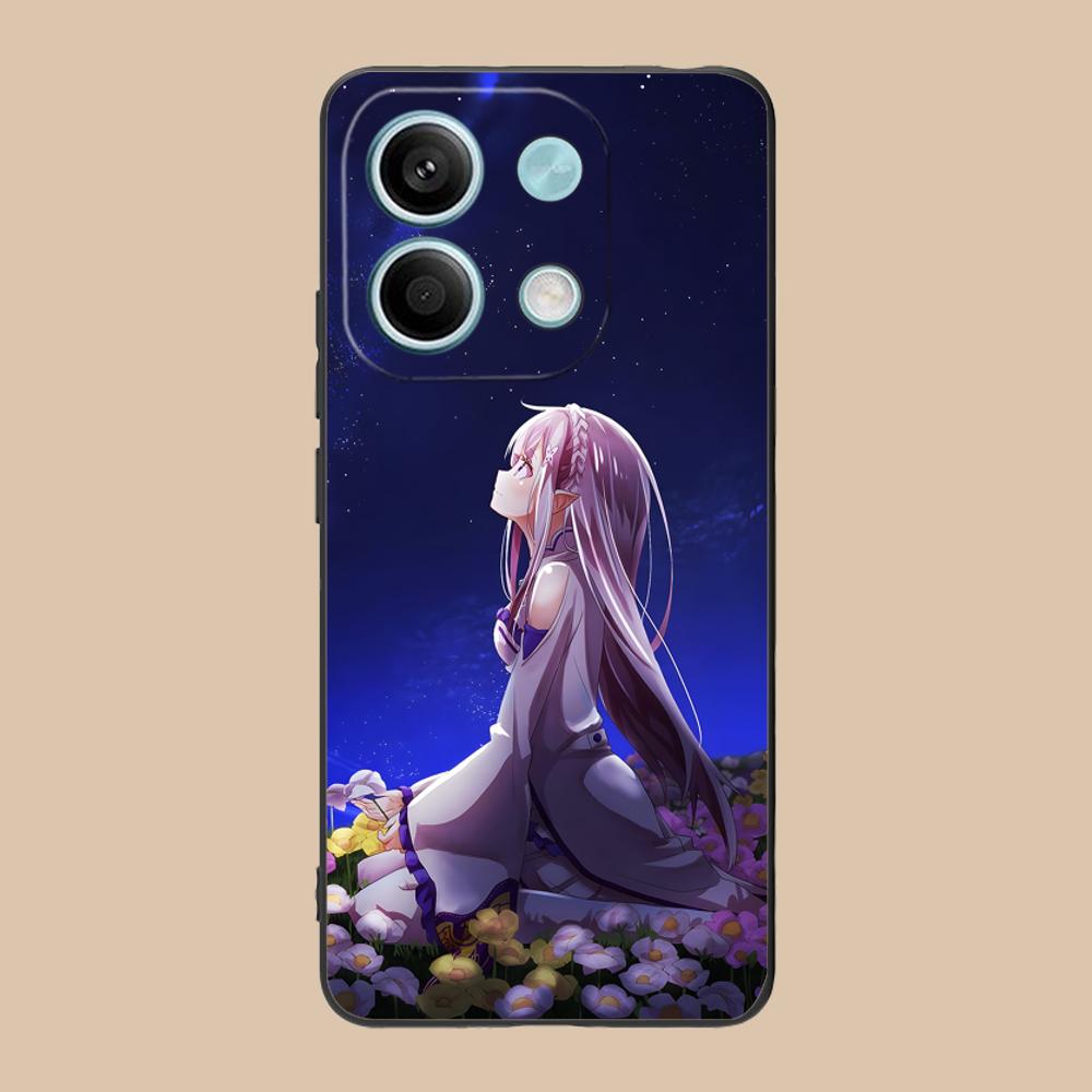 ReZero Emilia Waifu Mobile Phone Case for Xiaomi 15 14 13 12 Mi 11 T Ultra Lite Pro S X 5G Colorful Printing Cover Cover Pretty