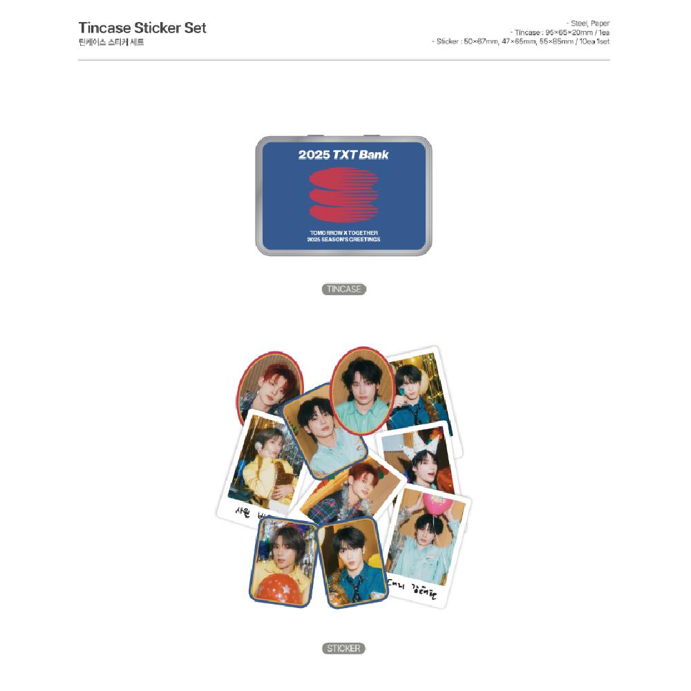 Набор наклеек для жестяной коробки MD POP-UP TXT 2025 с праздничными поздравлениями