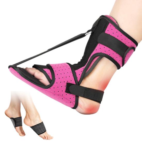 Ночная шина для лечения подошвенного фасциита с массажным шариком, регулируемая для женщин, мужчин, взрослых, лодыжки