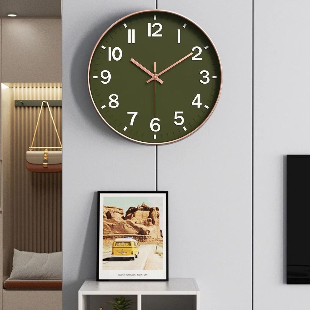 Silent Wall Clock Round Hanging Watch Living Room Decoration Quartz Wall Clock Hotel