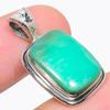 Natural Chrysoprase Gemstone 925 Solid Sterling Silver Gift Pendant 1.25" Q2z47