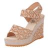 New long-term women's sandals summer wedge sandals Velcro platform muffin shoes lace hollow heel sandals women