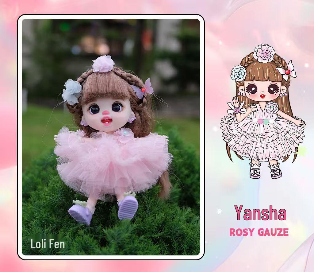 Loli Fen Модный Телефонный Брелок-Игрушка Силиконовая Кукла-Переодевашка - Милая Девочка Подарок на День Рождения Украшение