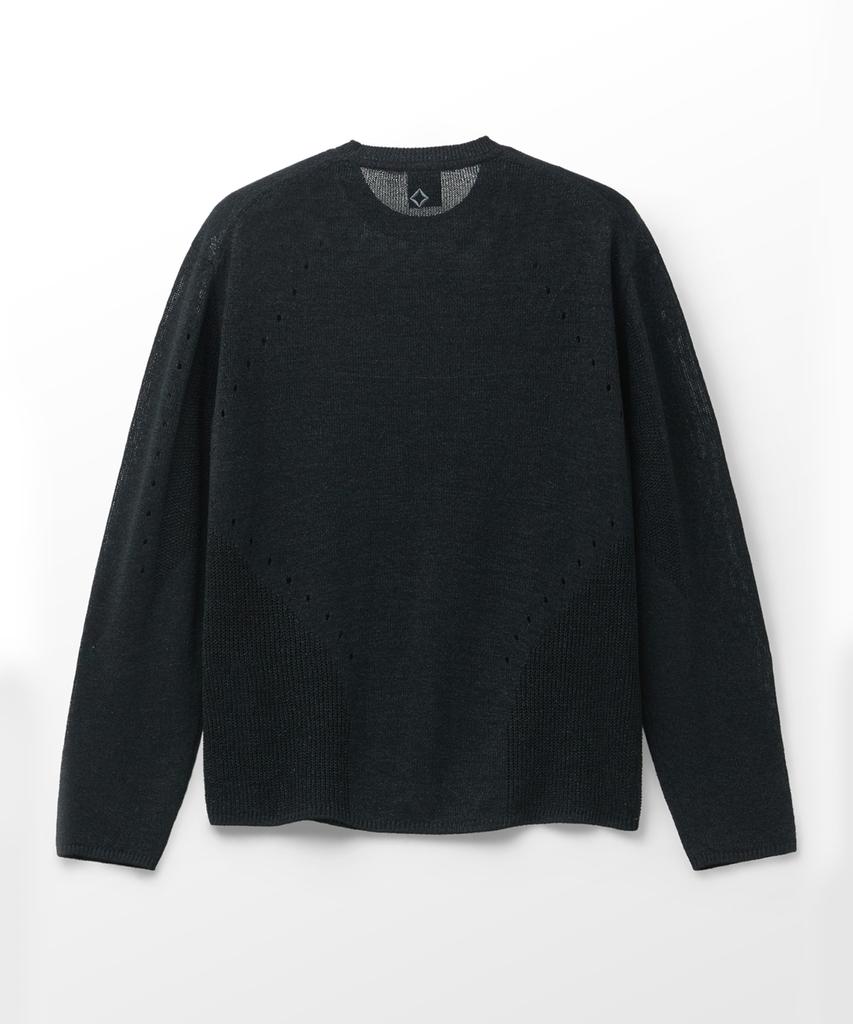 Hellinogseuweeo Eclipse Hole Layer Knit_Black