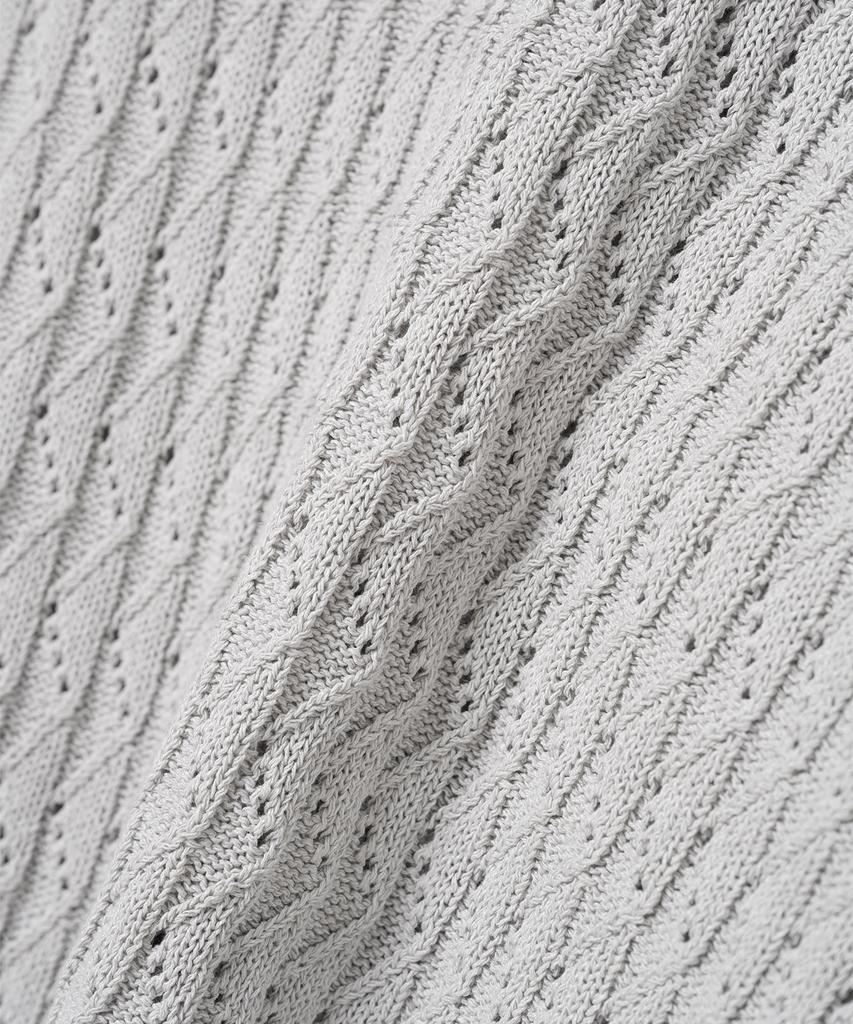 MILLO ARCHIVE Square Angle Round Knit [Melange Gray]