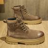Autumn and winter fashion thick-soled Martin boots men's trend casual warm shoes men's non-slip and wear-resistant tooling men's shoes