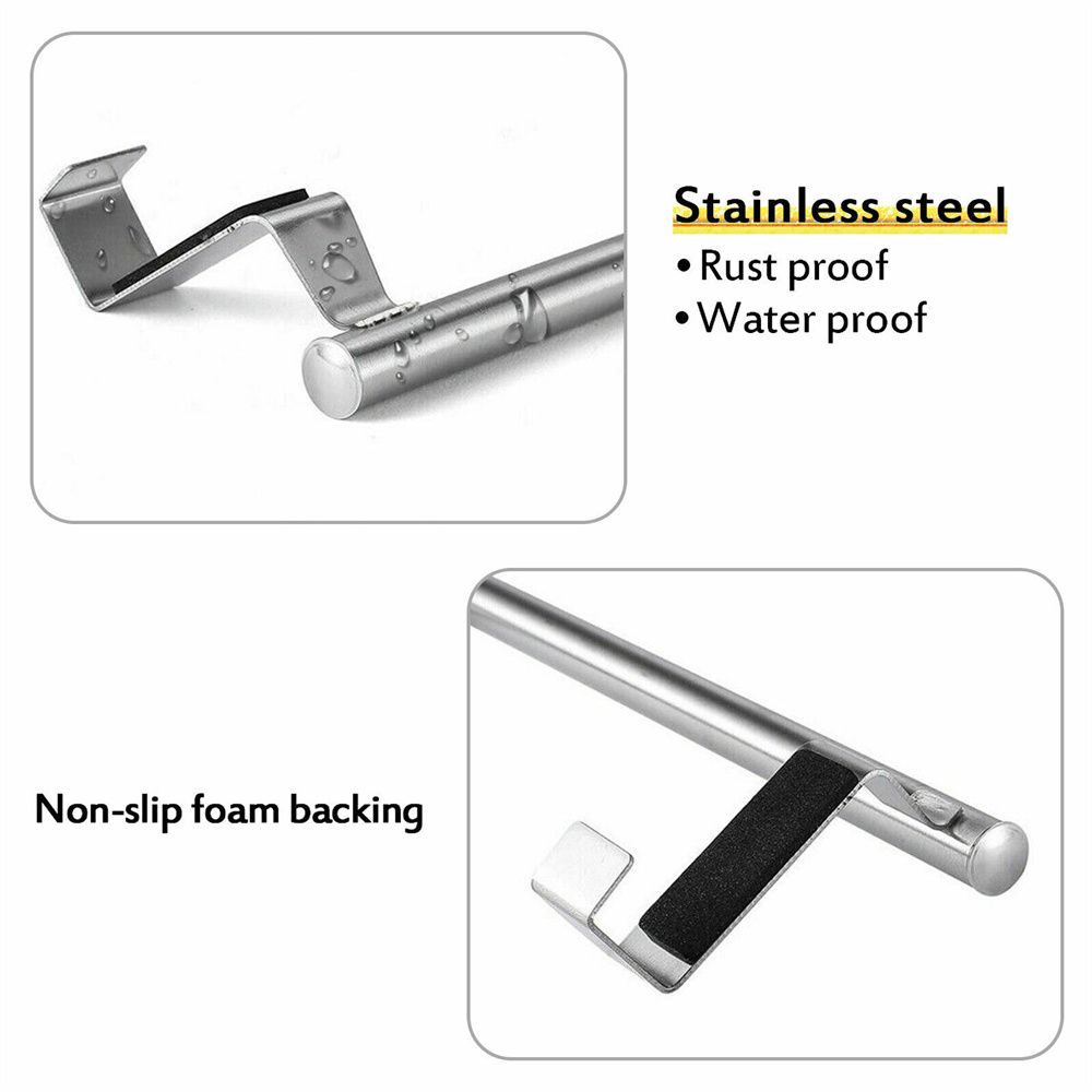 Полка для хранения Многофункциональная стойка для хранения Держатель для полотенец Дверной крючок Нержавеющая сталь Шкафы