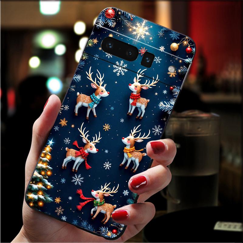 Phone Case For Google Pixel 10 9 Pro XL 10 9A 8 7 6 Pro Pixel 8A 7A 6A Pixel 8 7 6 5 Christmas Art