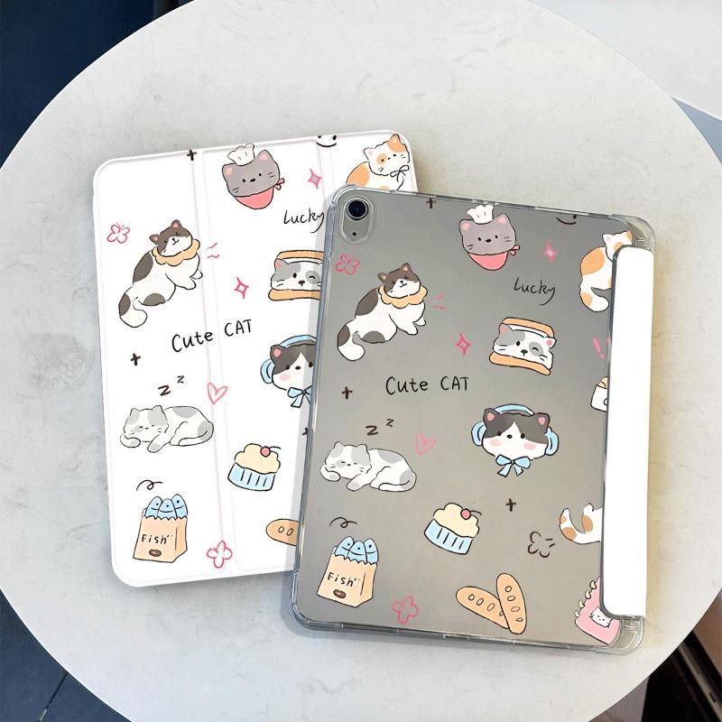 Милый Чехол-Кот для iPad 10.2 Чехол для 7/8/9 Поколения iPad Чехол для iPad 10 Поколения 2022 Air 5/4 Поколения Pro 11 2-го 3-го 4-го 9.7 5/6 Поколения