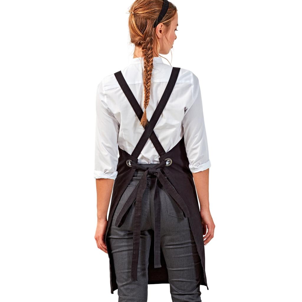 Premier Unisex Adult Barista Cross Back Bib Apron