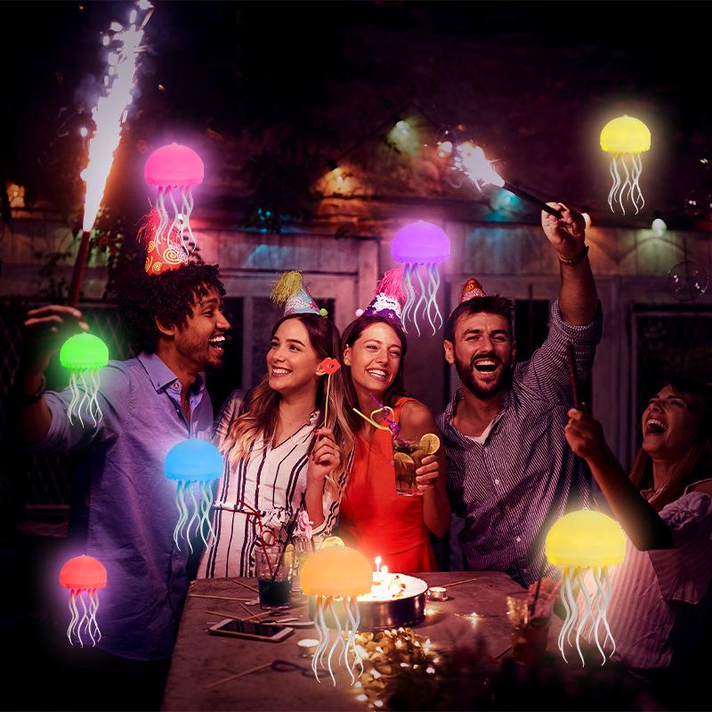 Smart Jellyfish Night Light: Colorful White Noise Sleep Aid and Hanging Atmosphere Lamp