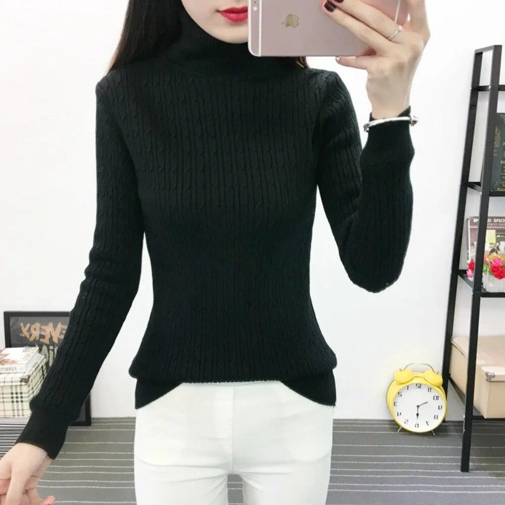 Men Fall Turtleneck Sweater Knitted Soft Pullovers Jumpers Basic Soft Sweaters For Men 2024 Spring Autumn Winter