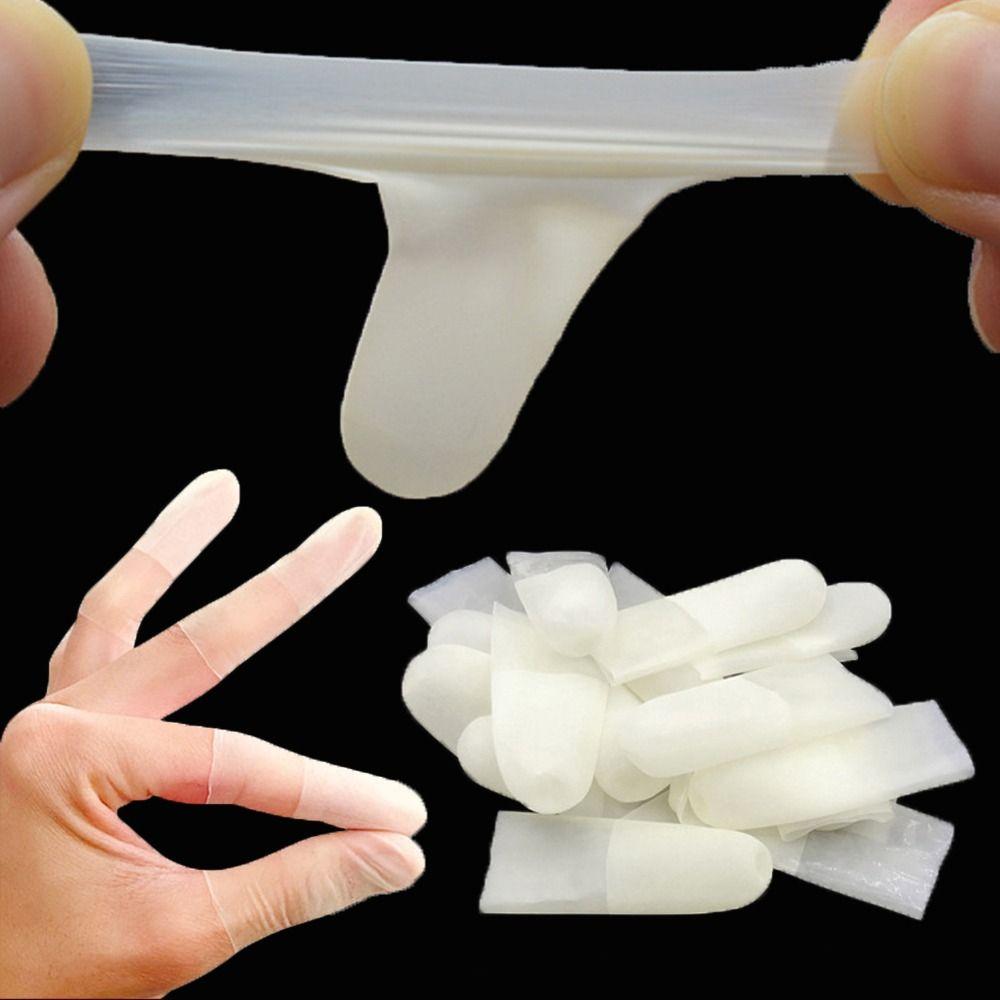 100 шт. латексные антистатические напальчники прозрачные глазированные защитные перчатки для рабочего места