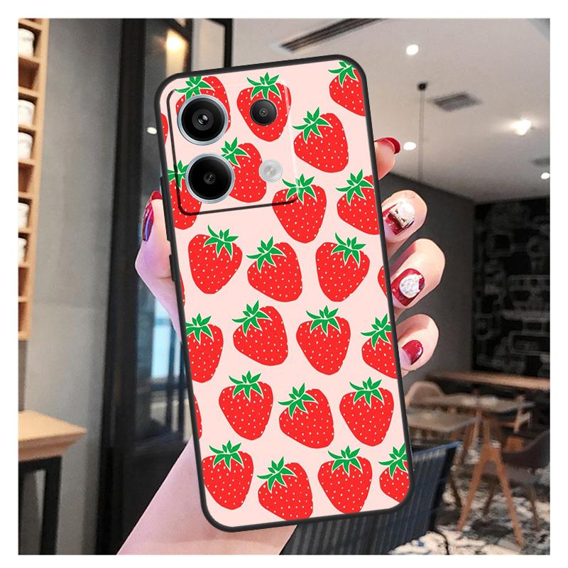Милый чехол с клубникой для Xiaomi Redmi Note 13 Pro 12 11 9 10 12S 11S 10S 9S Redmi 13 12 10C 12C 13C чехол