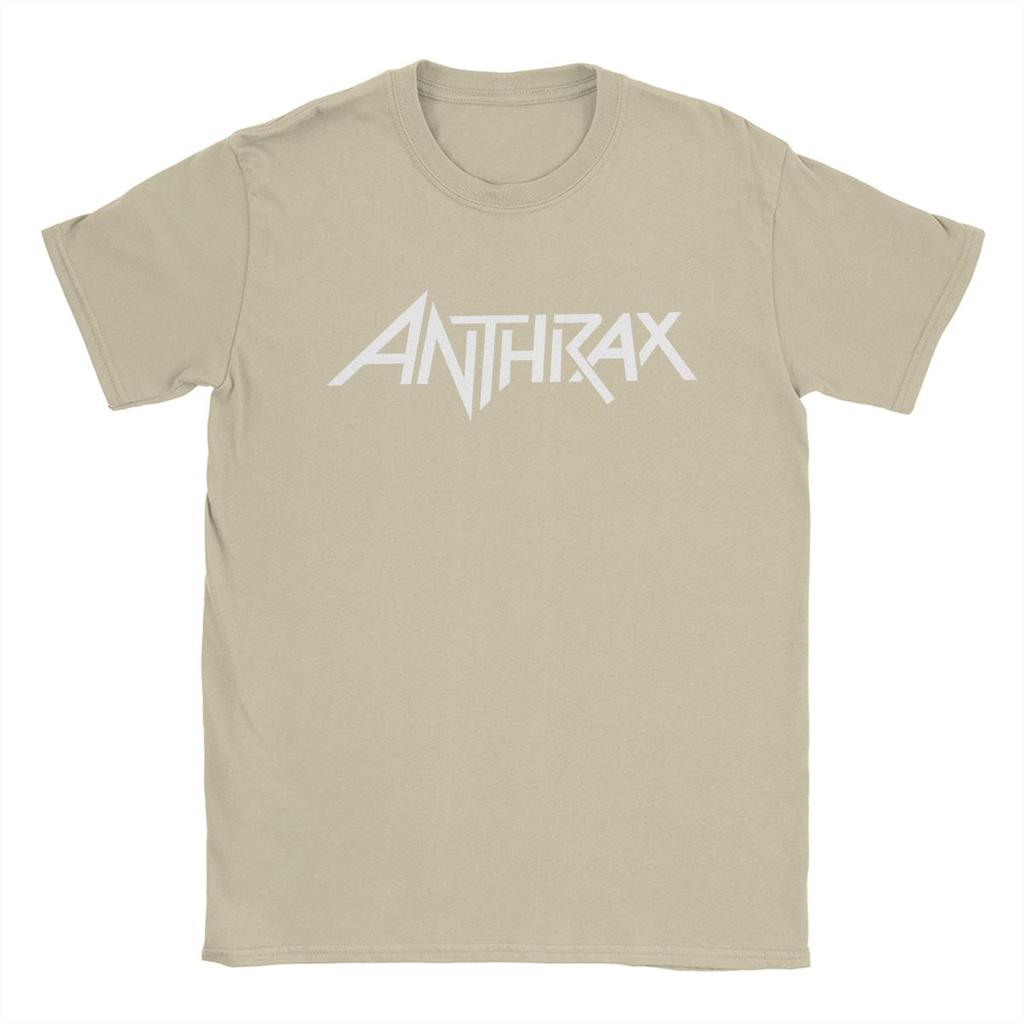Мужская футболка с логотипом Anthrax, футболка группы, чистый хлопок, новинка, с коротким рукавом, с круглым вырезом, оригинальная футболка