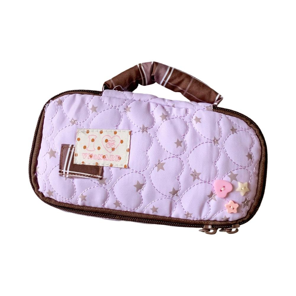 Large Capacity Korean Stationery Bag Star Love Heart Pen Storage Bag Dot Cloth Pencil Case  Student
