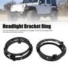 2pcs Headlight Retaining Rings for Wrangler JK 2007 To 2018 7" Round Headlight Ring Headlamp Mounting Bracket Retention Bezel Ring