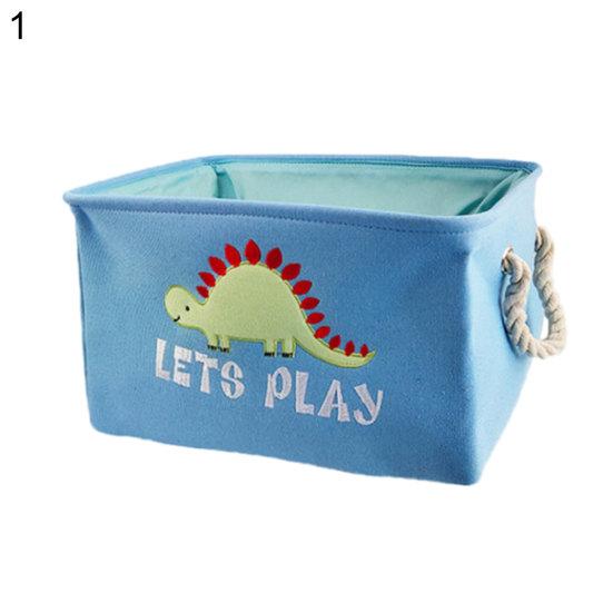 Холст Складной Вышивка Мультфильм Динозавр Игрушка Корзина Для Хранения Прачечной Организатор