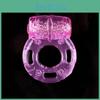 Electronic Crystal Butterfly Shock Delay Ring Vibration Ring Lock Adult Sex Toys