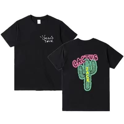 Cactus Jack Хип-хоп Мужская одежда Футболка Homme Новинка в Топы и футболки Мужская футболка с коротким рукавом и круглым вырезом с принтом Пуловер 33523