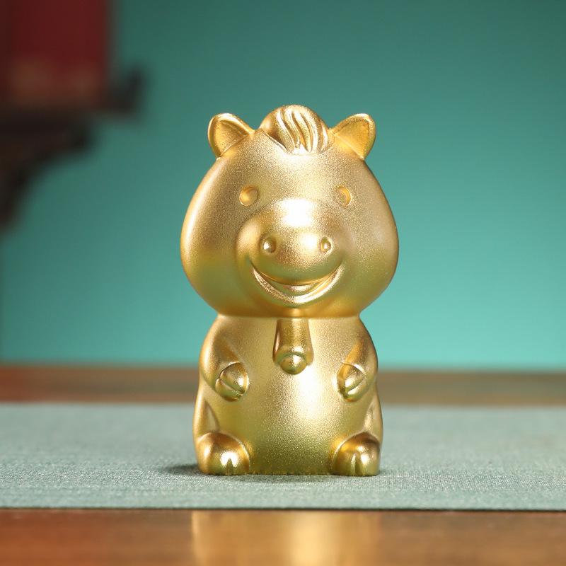 Набор латунных фигурок китайского зодиака: Крыса, Бык, Тигр, Кролик, Дракон, Змея, Лошадь, Овца, Обезьяна, Петух, Собака, Свинья