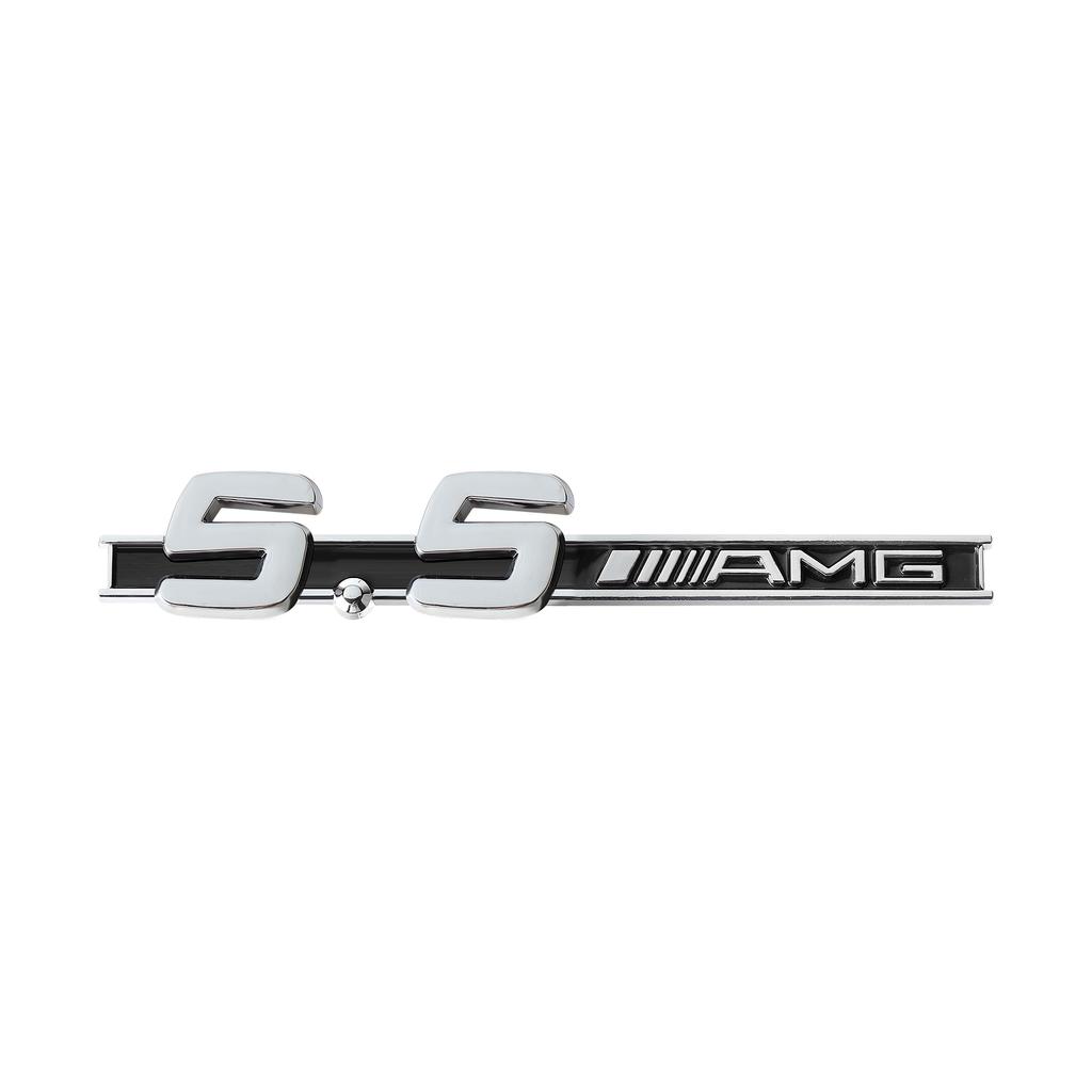 EJG4   1PCS 3D ABS Car Side Fender Emblem Decoration Sticker Auto Modification Accessories for Mercedes Benz 3.2 5.5 6.3 6.5 AMG Badge
