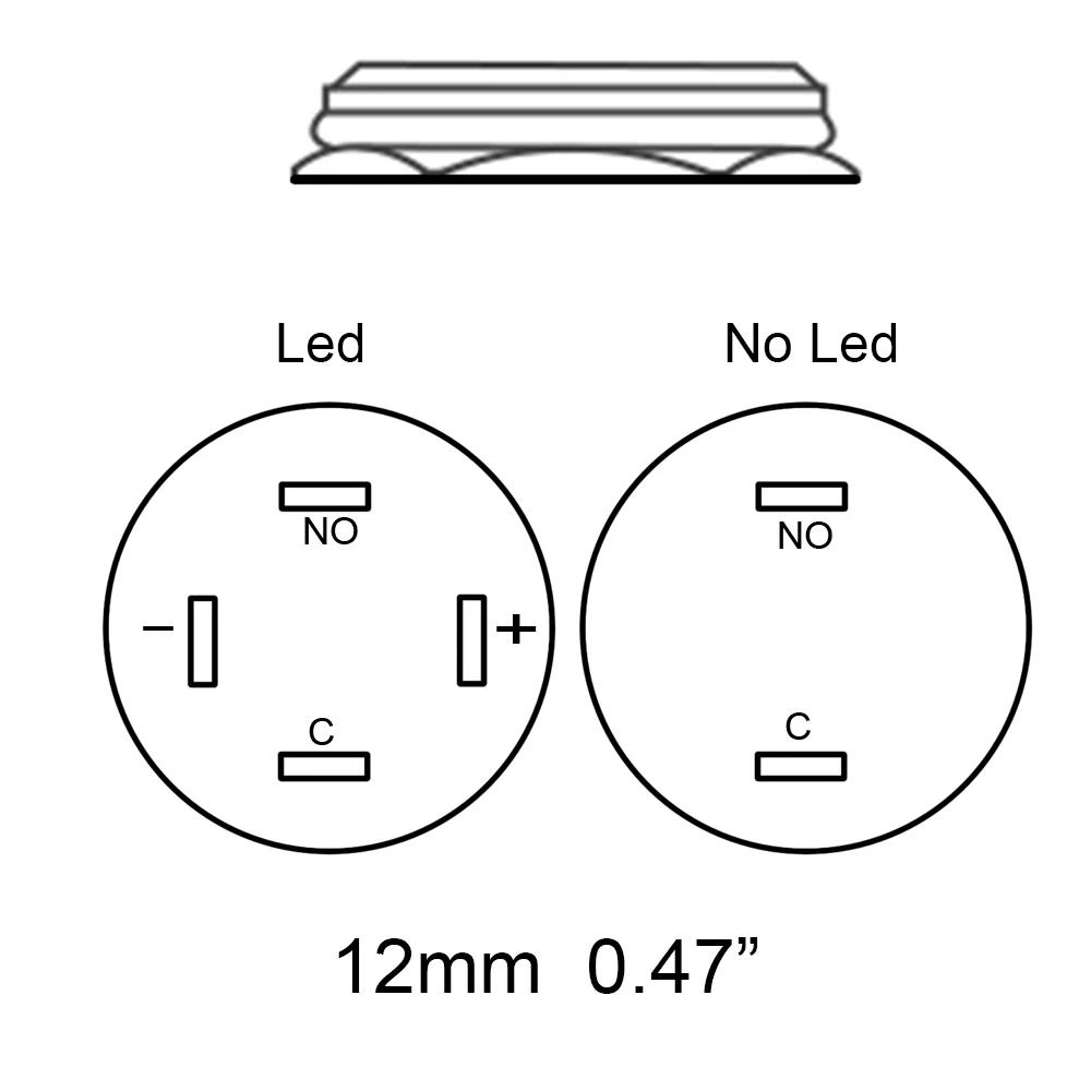 Electric Waterproof Power 12v Led Light Momentary Push Button Switch 8/10/12/16/19/22 Mm Pressure Switches 220v 24v 3v Keyboard Switches Oil Pressure