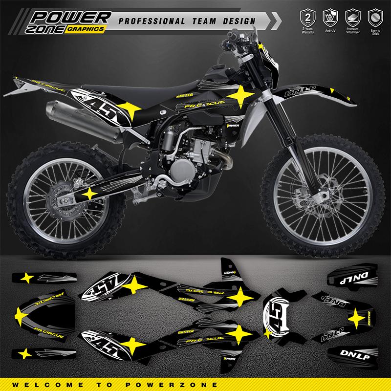 PowerZone Custom Team Graphics Decals Stickers Kit For Husqvarna 08-13FE250 2008-2013 Stickers 09