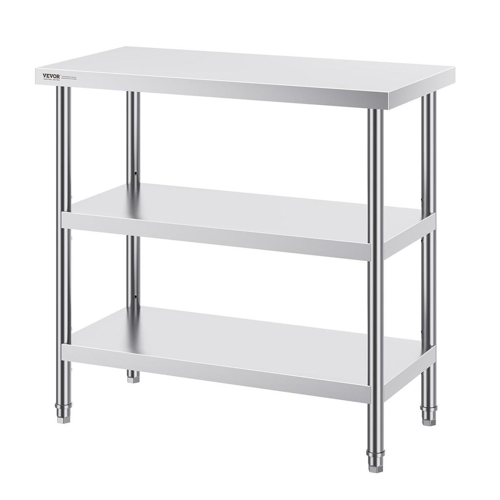 Stainless Steel Food Prep Table Commercial Kitchen Work Table 18"x36"