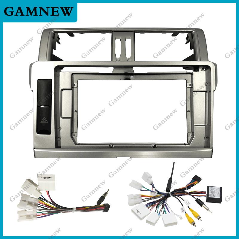 10.1 inch Car Frame Fascia Adapter Canbus Box Decoder Android Radio Dash Fitting Panel Kit For Toyota Prado 2013-2017
