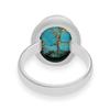 Кольцо из стерлингового серебра 925 пробы с натуральной медью и бирюзой для женщин и девочек