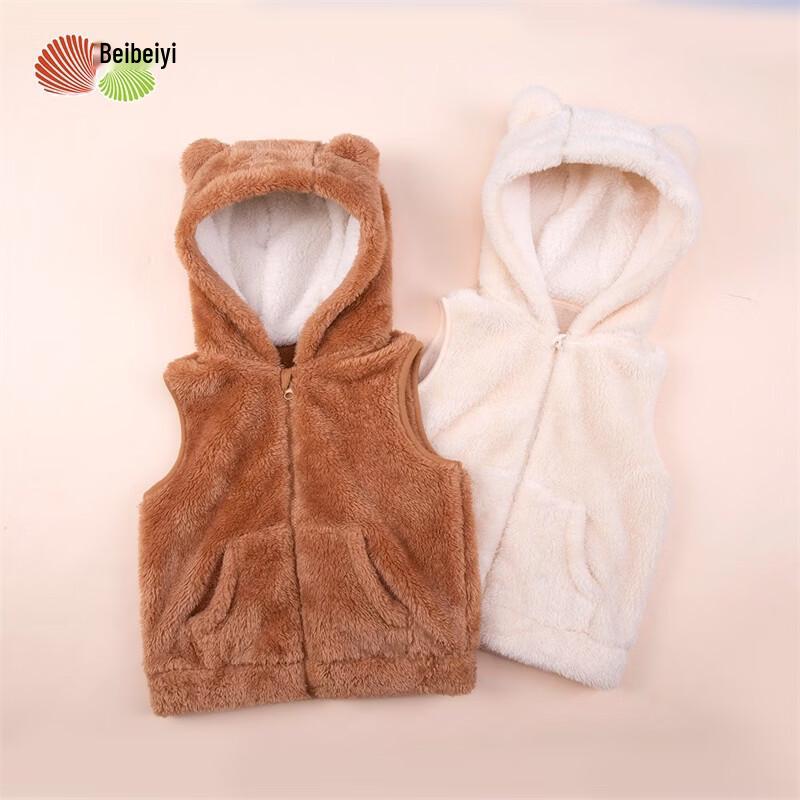 Детский флисовый жилет с капюшоном Beibeiyi