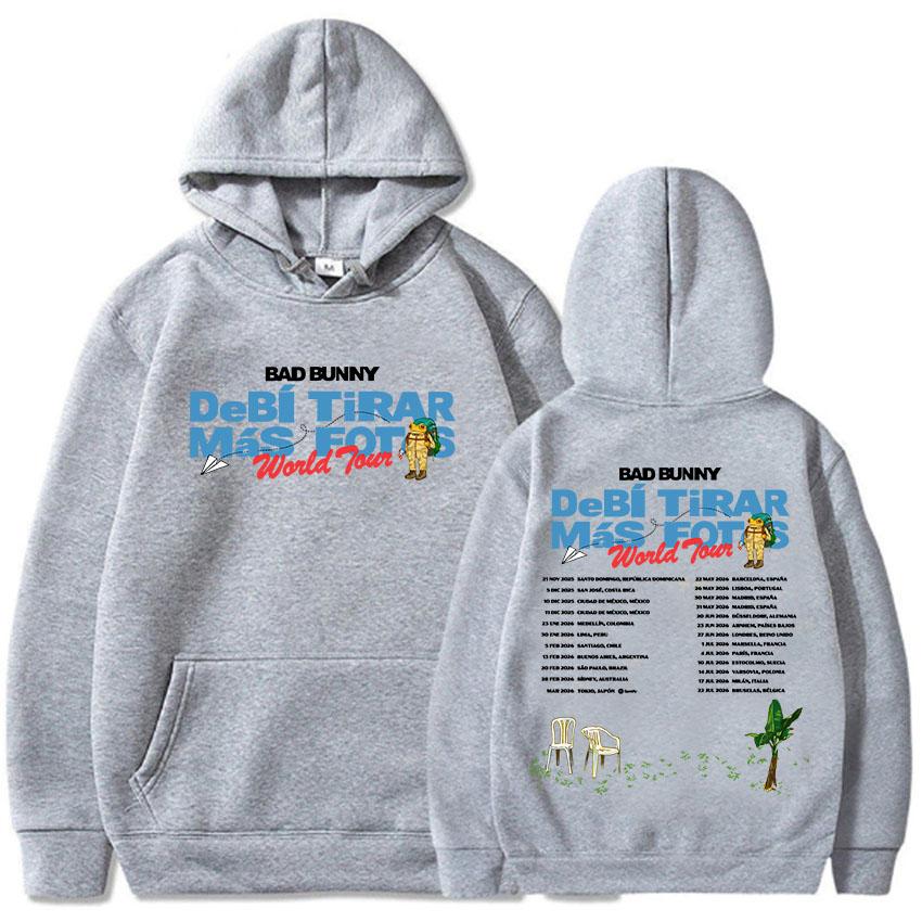 Bad Bunny Debí Tirar Más Fotos Худи Мирового Тура Худи с Длинным Рукавом и Капюшоном Альбом 2025 НОВЫЕ Толстовки Худи с Графическим Принтом